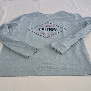 Hurley Gray Long Sleeve Shirt Men's Size XL